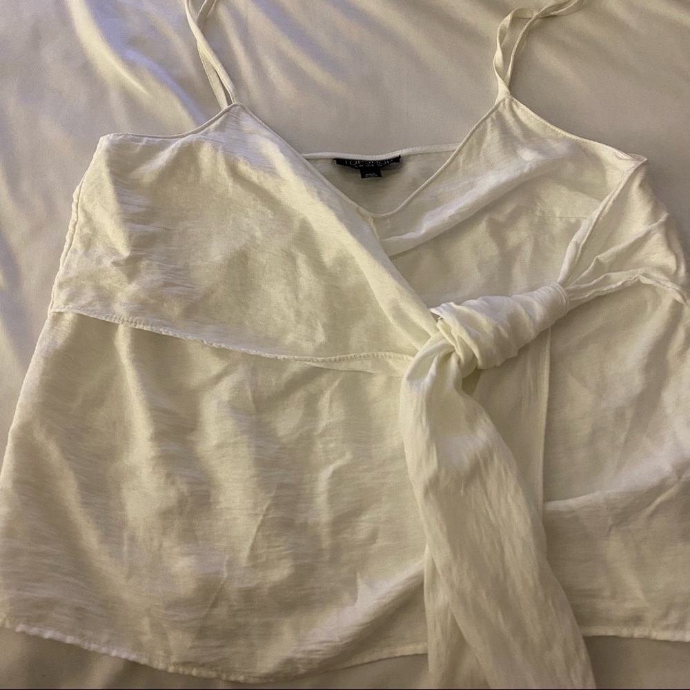 Topshop knotted tank top